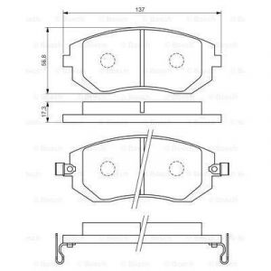 Bosch Jeu de 4 plaquettes de frein &agrave; disque 0986494558