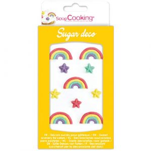 Image de Scrapcooking Décoration en sucre - Arc-en-ciel - 10 pcs