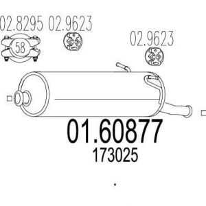 MTS Silencieux arri&egrave;re (01.60877)