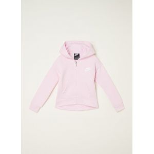 Nike Hoodie ajusté Club Fleece High Low FZ Rose - Couleur Rose - Taille 4-6 ans