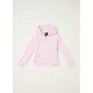 Nike Hoodie ajusté Club Fleece High Low FZ Rose - Couleur Rose - Taille 4-6 ans