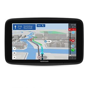 TomTom GPS Voiture GO Discover, 5 Pouces, Info Trafic, Alertes de Zones de Danger, Cartes Monde, Mise à Jour Rapide Via WiFi, Parking, Prix du Carburant, Fixation Magnétique Alimentée Noir