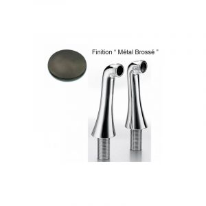 Cristina Ondyna 2 COLONNETTES HAUTES 130 mm MM3/4' METAL BROSSE CH16077