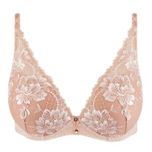 Aubade Plunge foulard M&Eacute;LODIE D'&Eacute;T&Eacute; Beige - Couleur Beige - Taille 85B