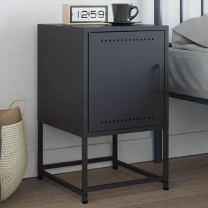 VidaXL Table de chevet anthracite 36x39x60,5 cm acier, armoire, armoire latérale, support de téléphone, table de chevet, mobilier de chambre à coucher