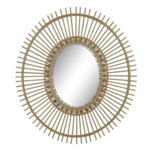 Bigbuy Miroir mural 67 x 3 x 77 cm Naturel Bambou
