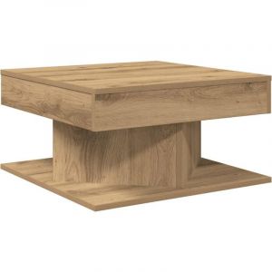 VidaXL Table basse chêne artisanal 55x55x30 cm bois d'ingénierie