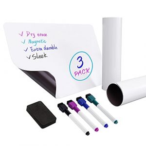 Amazon Basics Plaque magnétique blanche effaçable à sec, 20,3 cm x 30,5 cm, Lot de 3