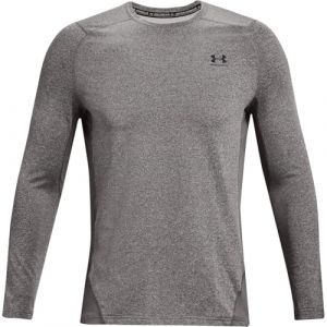 Under Armour T-shirt ColdGear Fitted Logo manche longue gris - M