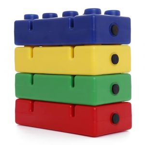 Italveneta Didattica - Briques géantes multifonctionnelles pour enfants, 40 pièces colorées, faciles à encastrer, idéales pour les jeux créatifs et psychomoteurs, sûrs et lavables, pour enfants de 3 à