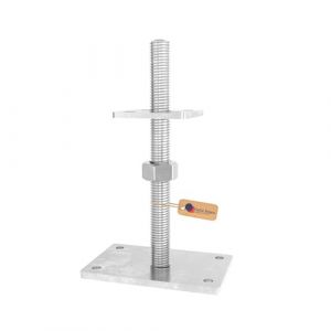 GeZu Impex Support de poteau Galvanis&eacute; &agrave; chaud 100 x 100 mm 50 - 480 mmhauteur reglable platine bois pied poteaux cl&ocirc;ture