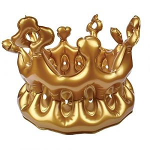 Legami Couronne Gonflable Roi, CRO0001, Or, Taglia Adulto, Ø 22 cm