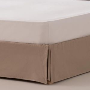 Housse de canap&eacute; en coton de 30 cm de haut beige 160x200 cm