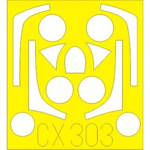 Eduard Accessoire Lockheed T-33 Shooting Star (conçu pour être utilisé avec les kits Platz) 1/72EDUACX303 - Masques de verrières maquettes avions