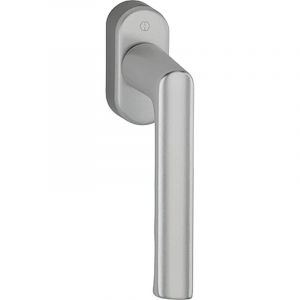 Hoppe Poign&eacute;e de fen&ecirc;tre Hamburg Secustik - Carr&eacute; 32-42 mm - Vis M5x45 + M5x50 - Alu aspect inox - 12118916