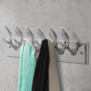 Image de VidaXL Crochets à vêtements de garde-robe 4 pcs Argenté Aluminium