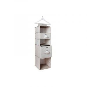 Image de ORDINETT Organiseur de rangement à suspendre 5 étagères 30x30x103 cm