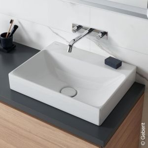Geberit One lavabo à poser, sortie verticale, 50x14x40cm, 505.03, Exécution: sans trou de robinet - 505.031.01.6