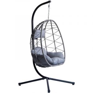 Fauteuil Suspendu en Rotin et Metal