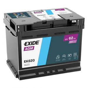 Exide Batterie EK620 AGM L2 12V 62Ah 680A (242x175x190mm) +D