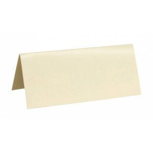 Ruedelafete Sachet de 10 marque places rectangle, ivoire