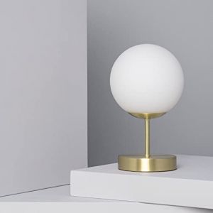 Ledkia - Lampe à Poser Métal et Verre Moonlight Doré - Doré