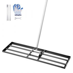 R&acirc;teau de Nivellement de Pelouse-VEVOR-914 x 254 x 2290 mm-Manche 2130 mm-Acier au Carbone-pour Cour Terrain de Golf Jardin