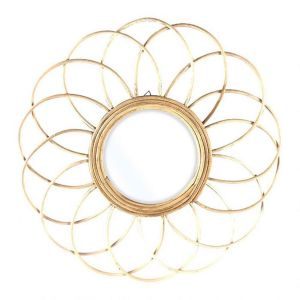 Ostaria Miroir marguerite rotin D38.5