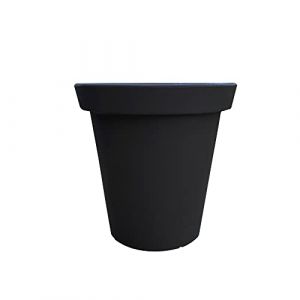 Pot de fleurs rond xxl Delight 200l-Noir-80cm - Noir