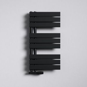 Mai&mai - Radiateur Central Sèche-Serviette Radiateur Salle de Bain 76x40 Gris Noir en Acier Inoxydable fn