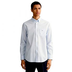 Gant (marque) Reg Poplin Banker BD Chemise, Bleu Clair, XXXL Homme