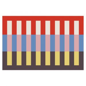 Lot de 4 - Set de table en vinyle - Rouge - 30x45 cm - Rythmo - 99DECO