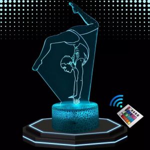 Image de Lampe de Chevet LED 3D - Gym - Veilleuse Tactile - Multicolore - Télécommande - Design Contemporain