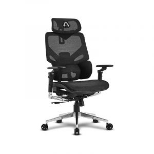 Offy Alpha Gamer Astrid Chaise de bureau ergonomique avec dossier en maille, accoudoirs 5D, support cervical ajustable