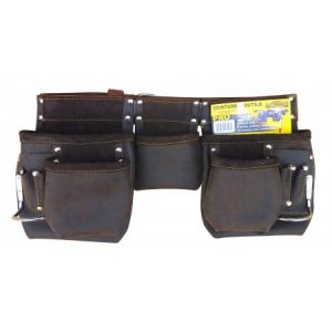 Techman 2620043 - Ceinture à outils, 11 compartiments, en cuir