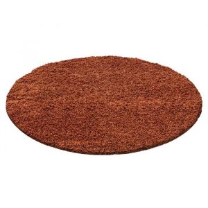 Image de Life SHAGGY Rond - Tapis Uni Rond 200 x 200cm - 100% Polypropylène 30mm - Terra