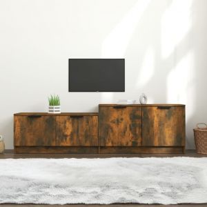 VidaXL Meuble TV Chêne fumé 158,5x36x45 cm Bois d'ingénierie