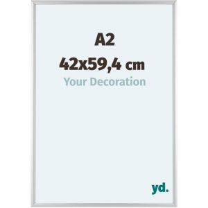 Yd. Your Decoration - A2 42x59.4 cm - Cadres Photos en Aluminium Avec Verre acrylique - Excellente Qualité - Argent Mat - Cadre Decoration Murale - Aurora
