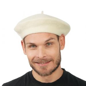 Ruedelafete Béret luxe 80% laine, Blanc