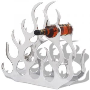 Image de VidaXL Casier &agrave; bouteilles pour 11 bouteilles Argent&eacute; Aluminium