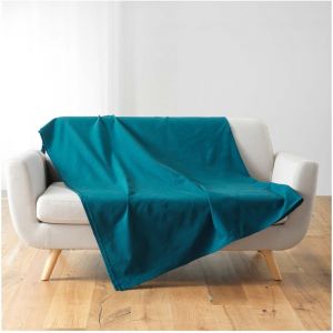 Plaid Jete de lit fauteuil 220 x 240 cm Lucilia bleu