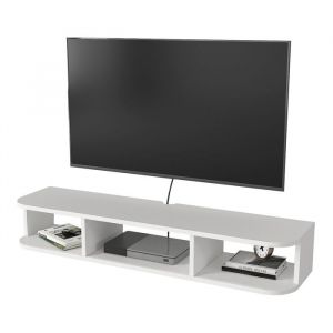 [en.casa] - Meuble tv Oundsvas mural 120 x 30 x 19 cm blanc