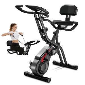 V&eacute;lo D'exercice, Appareil De Fitness 5 En 1, Capacit&eacute; De Charge De 136 Kg, Support Dorsal, V&eacute;lo D'entra&icirc;nement D'int&eacute;rieur