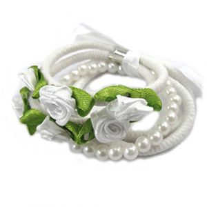 Les Trésors de Lily [K1315] - Set de 5 élastiques "Scarlett" blanc