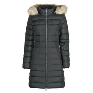 Tommy Jeans Doudoune Femme Essential Hooded Down Coat avec Fausse Fourrure, Noir (Black), XL