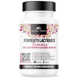 Probiotique Femme Ultra Concentré – Flore Intime & Intestinale | 205 Milliards UFC – L. Rhamnosus, L. Paracasei, L. Plantarum | Cystite, Mycose, Ballonnements | 60 Gélules – Fabriqué en Italie
