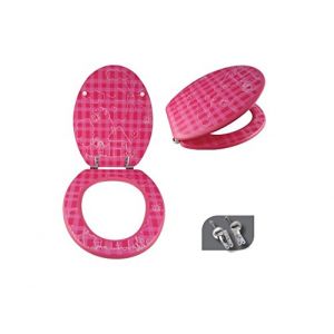 MSV Abattant wc mdf "vichy rose