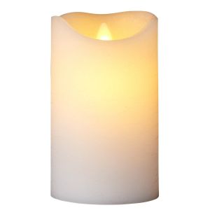 Sirius Bougie lumineuse LED vraie cire vacillante 7x12 cm lot de 2 télécommandable