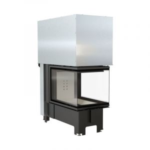 Azura Insert cheminée NBU 11 3 côtés vitrés ouverture relevable + 3 bouches recuperateur