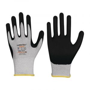 Leipold Lot gants leikaflex touch 1464 l carton(s) de 12 paire(s) gants leikaflex touch 1464 taille 9 gris/noir - l